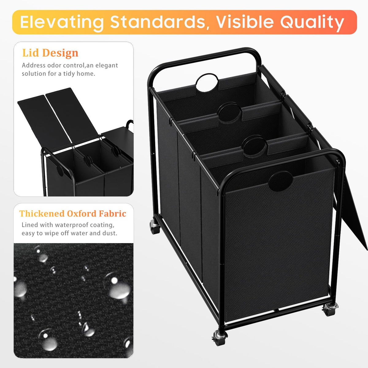 Olldide 19mm metal frame provides sturdy load-bearing support.