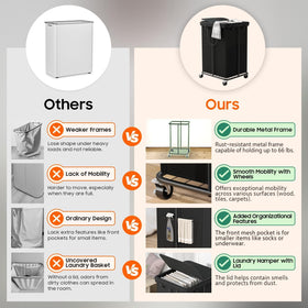 Olldide front mesh pocket to organize small items like socks or towels