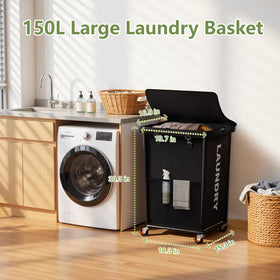 Olldide rolling hamper with trapezoidal frame provides stable performance.