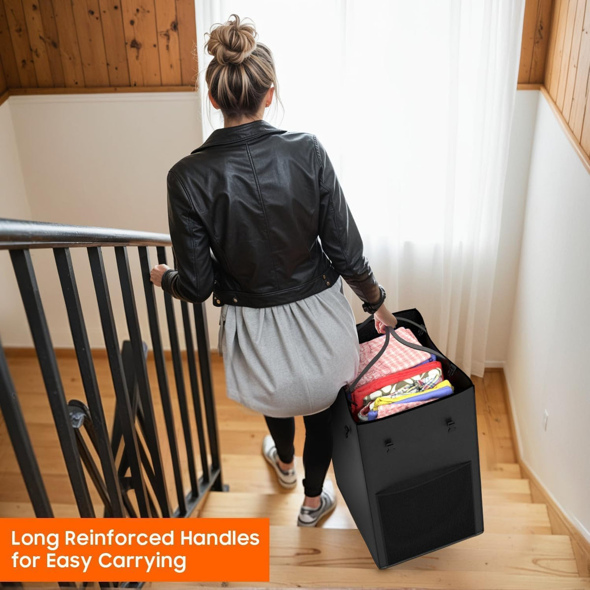 Olldide assembly guide helps you set up the hamper quickly.