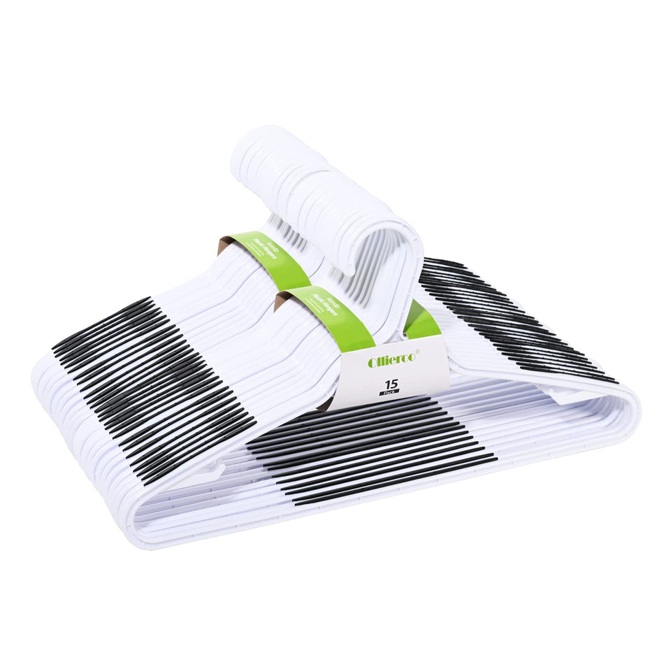 Ollieroo bendable 30-pack hangers maximize closet space and organization.