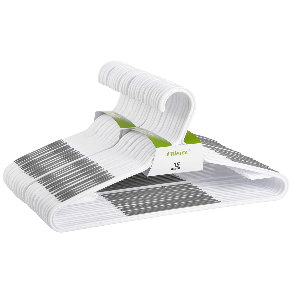 Ollieroo bendable hanger with non-slip shoulder grip preventing slippage on delicate fabrics