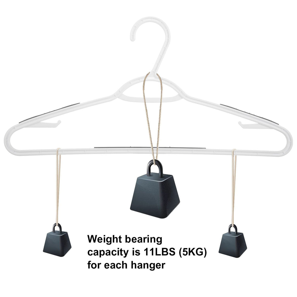 Grey Ollieroo hanger set complements modern wardrobes and keeps items organized