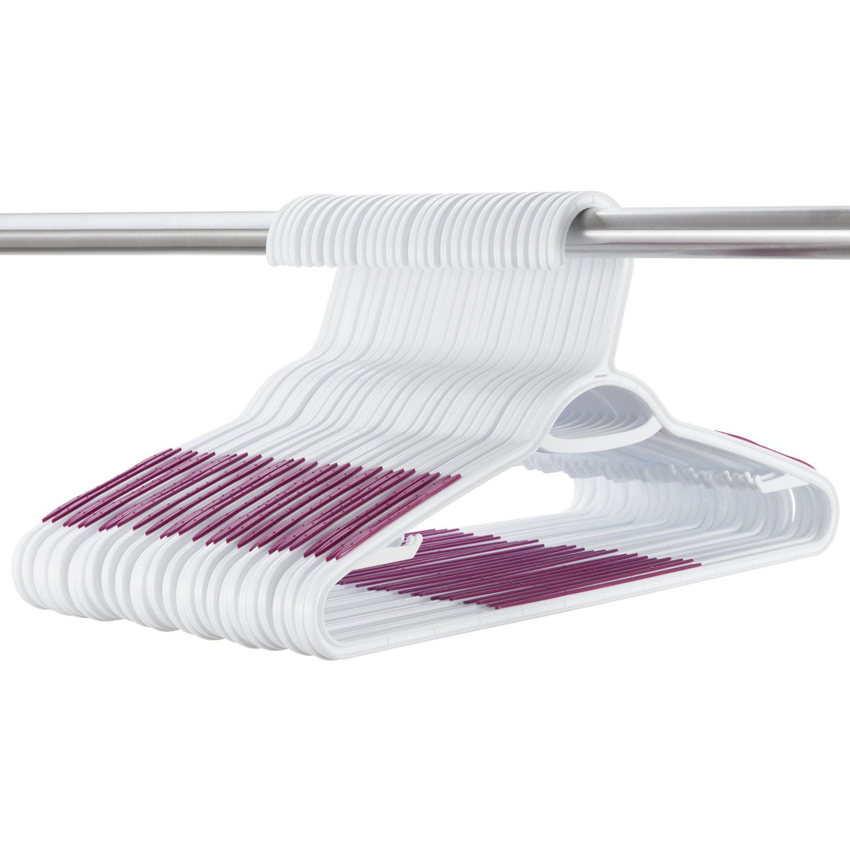 Ollieroo hangers with integrated clips secure skirts and pants