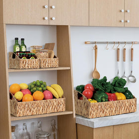 Ollieroo rattan storage baskets built-in handles for easy transport