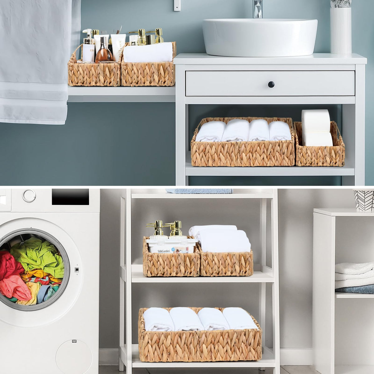 Ollieroo rattan storage bin keeps clutter reachable with open design