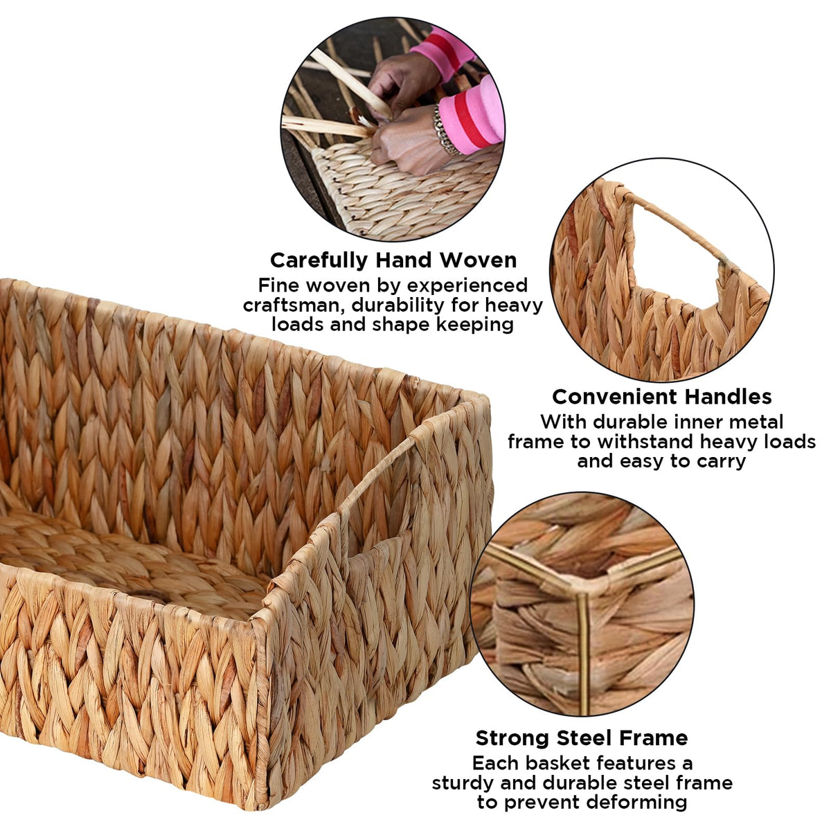 Ollieroo storage baskets on shelves add natural warmth to kitchen