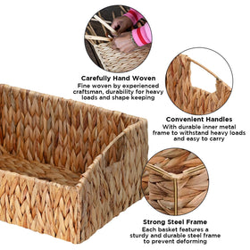 Ollieroo storage baskets on shelves add natural warmth to kitchen