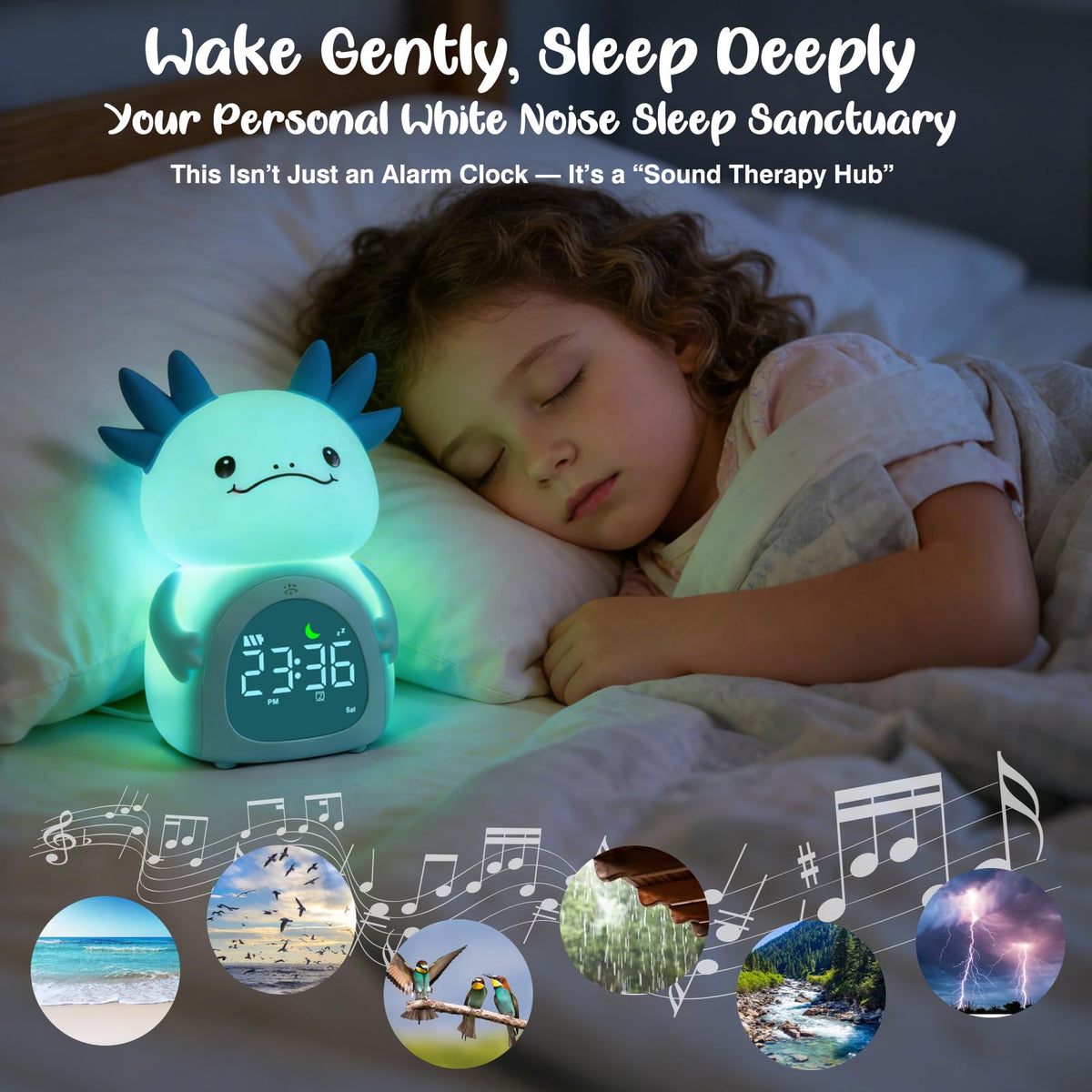Ollycasa Axolotl alarm clock children's room friendly decorative piece