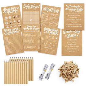 OLOUTAB baby shower games table layout for easy setup and fun