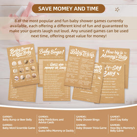 OLOUTAB Baby shower trivia cards for quick challenges and conversation starters