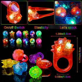 Individually wrapped OLUPP rings make convenient party favors.