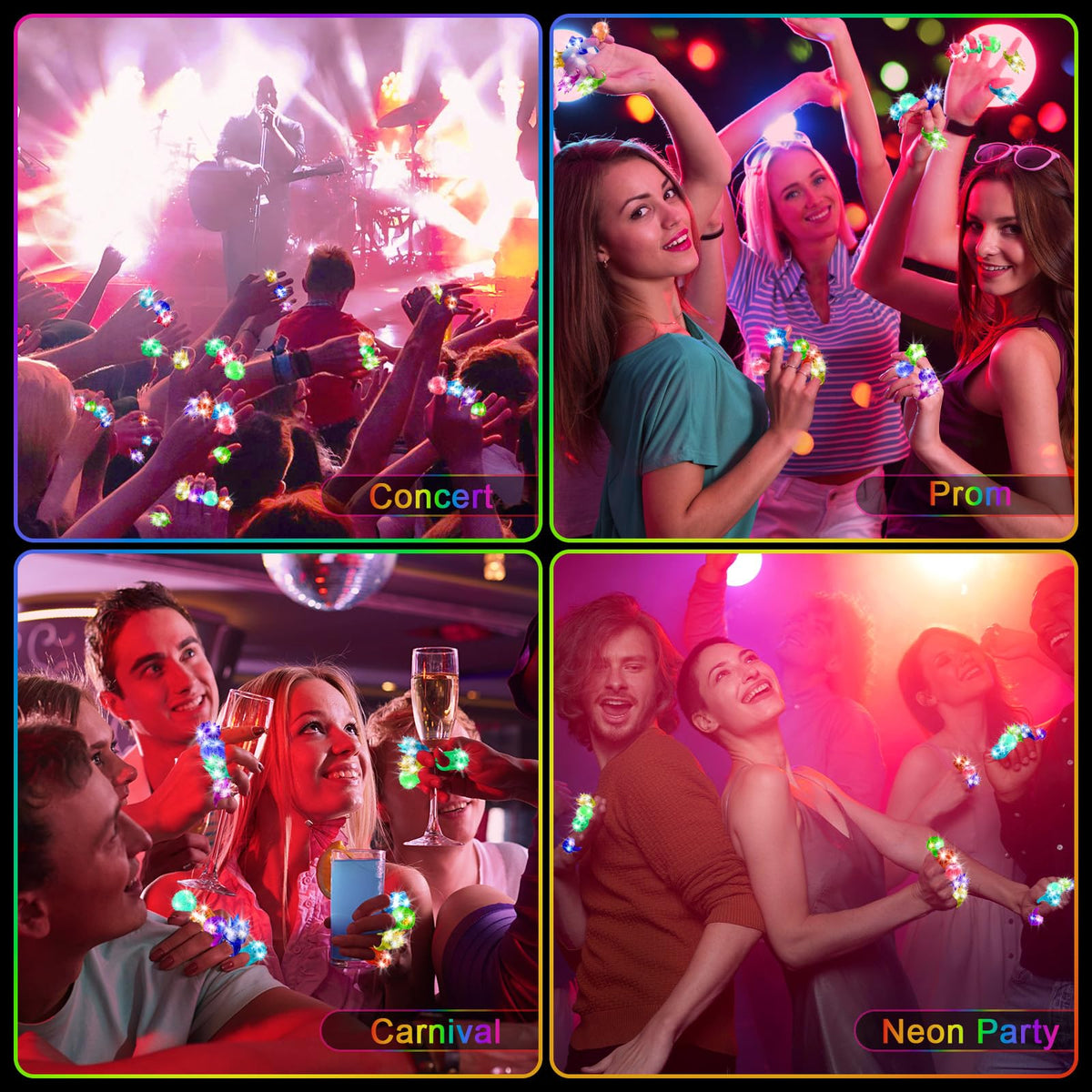 OLUPP glow party rings suit kids and adults at celebrations.