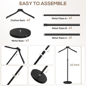 OLV 2-pack portable garment rack for cap and gown displays