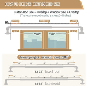OLV curtain rod ceiling mount option demonstrates flexible installation.
