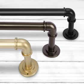 OLV curtain rod includes hardware and quick setup instructions.
