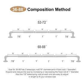 OLV curtain rod shows heavy-duty 30lb capacity for secure curtains.