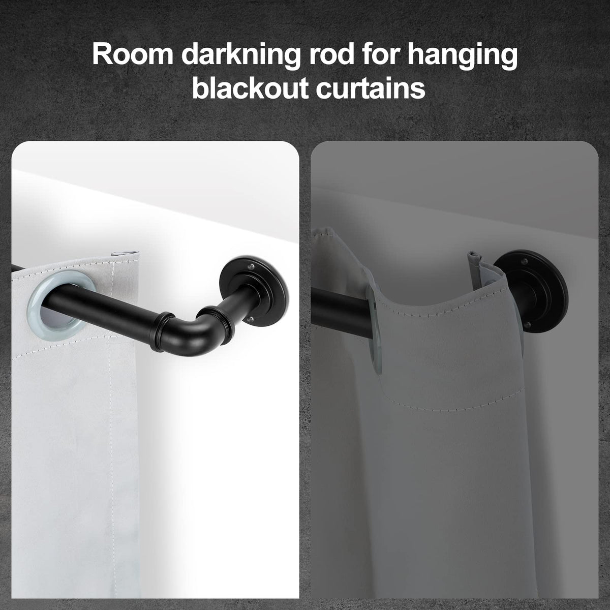 OLV curtain rod wall mount option provides stable indoor setup.