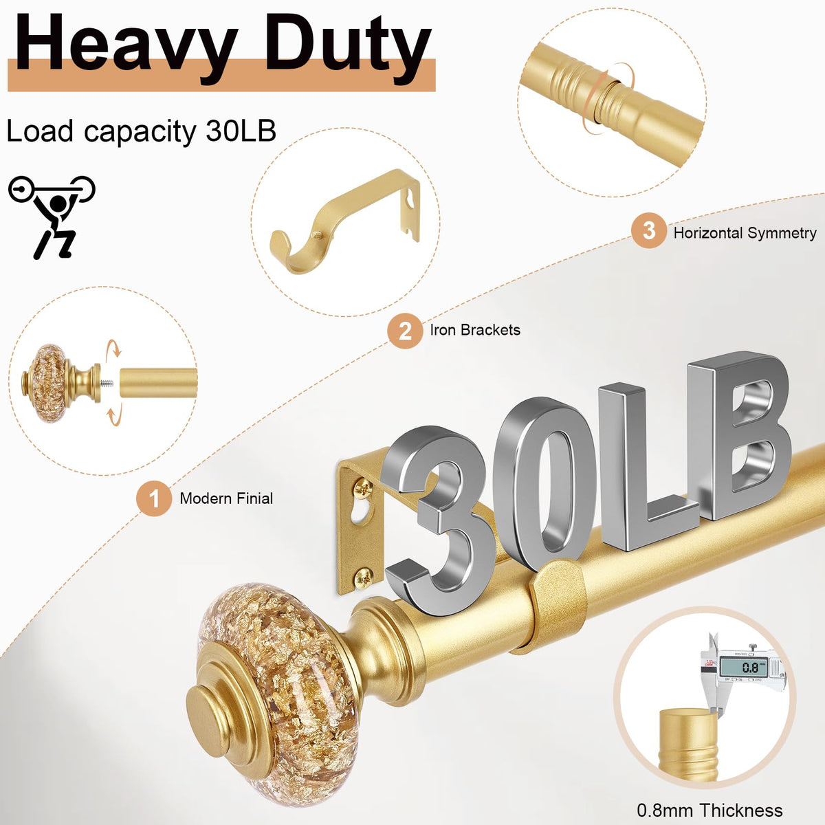 OLV heavy-duty carbon steel rod for daily use and stability.