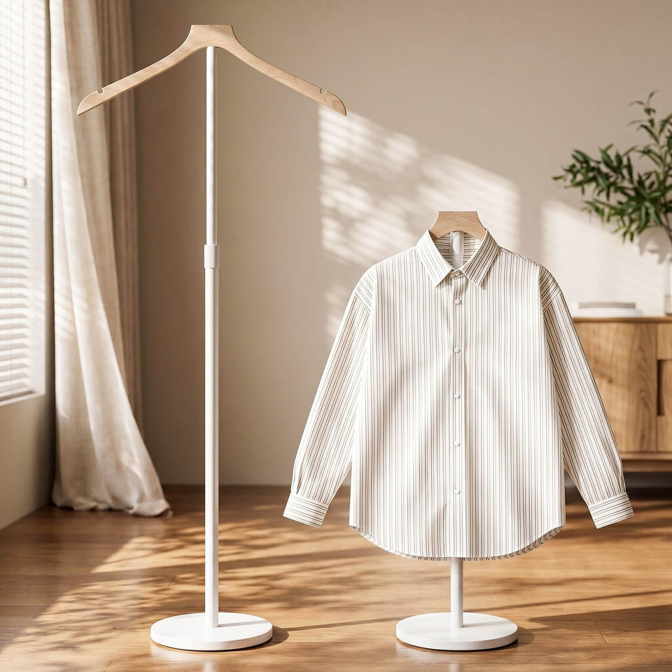 OLV Mannequin Torso adjustable height displays shirts at optimal level.