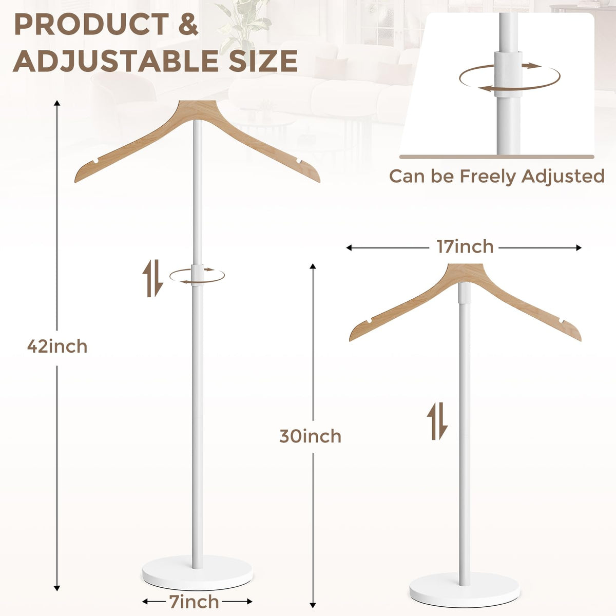 OLV Mannequin Torso wood hanger adds warm premium touch to outfits.