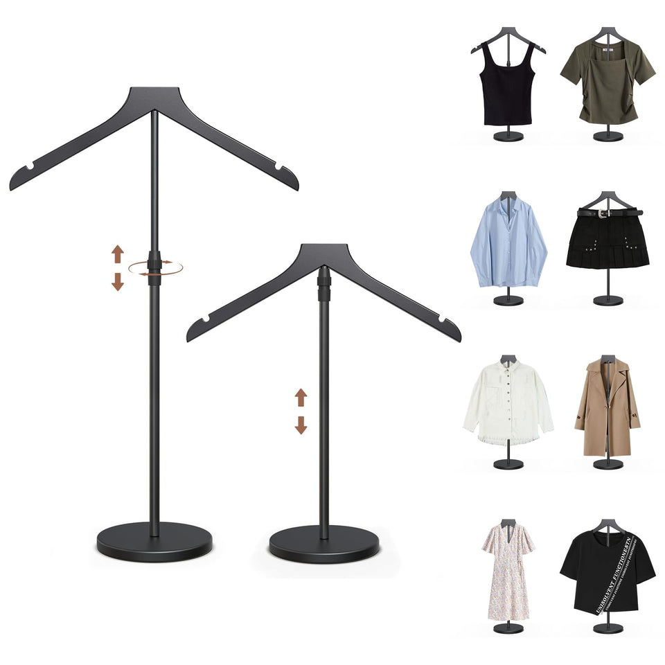 olv shirt display stand with adjustable height for flexible retail setups