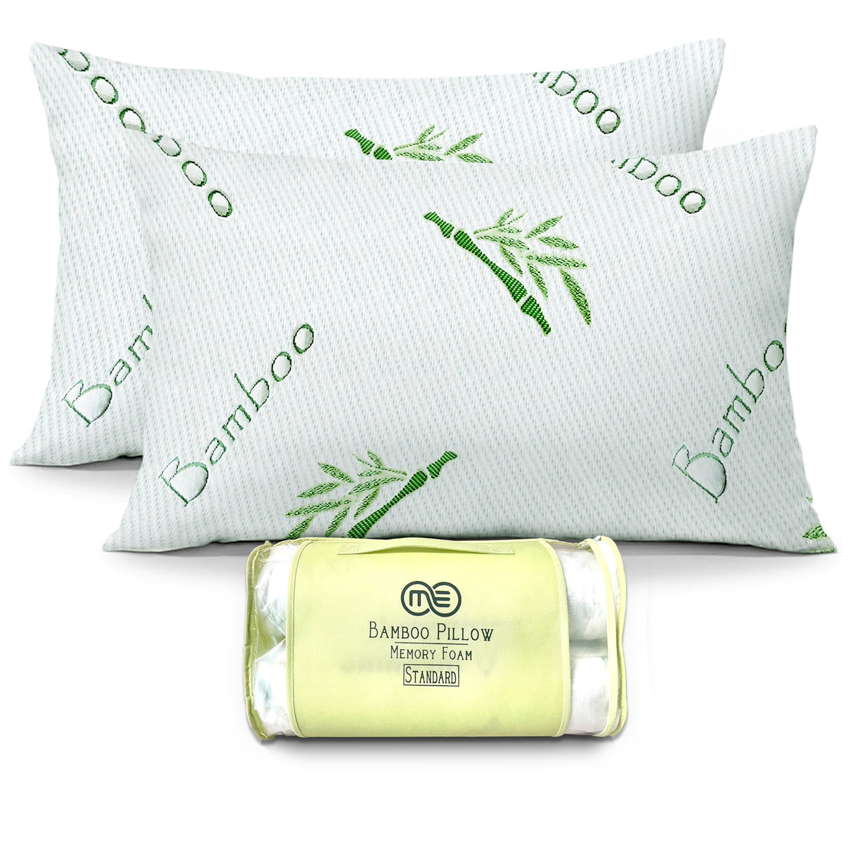 OMEO 2 pack bamboo pillow outer cover soft and breathable for cooler nights