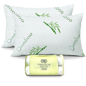 OMEO 2 pack bamboo pillow outer cover soft and breathable for cooler nights