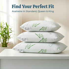 OMEO 2 Pack Queen Size Pillow side view shows neck and shoulder support.
