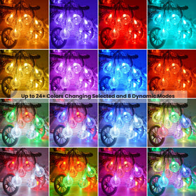 OMIKA crystal globe bubble close-up showing refracted light and sparkle