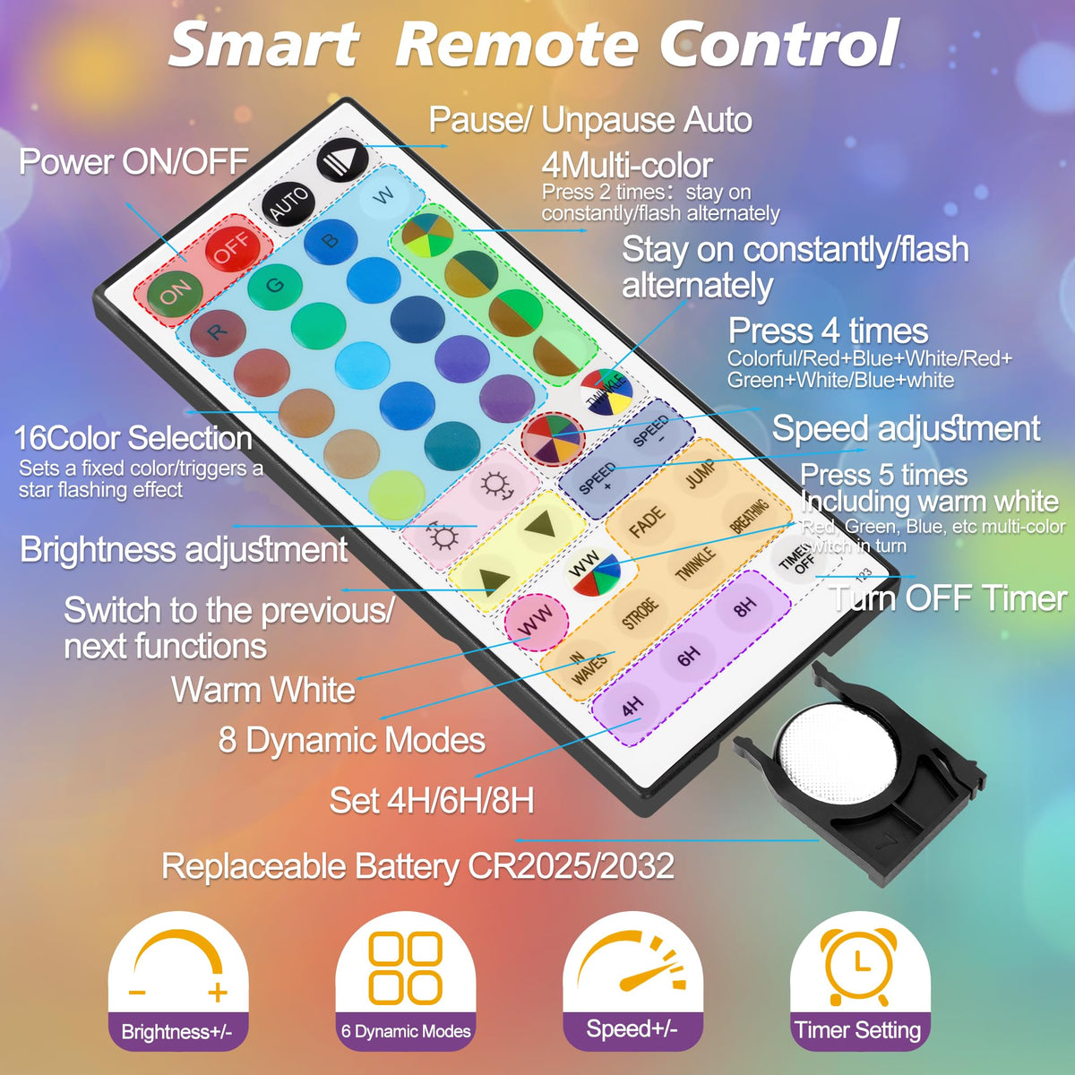 OMIKA indoor/outdoor use with USB power bank offers flexible decorating options