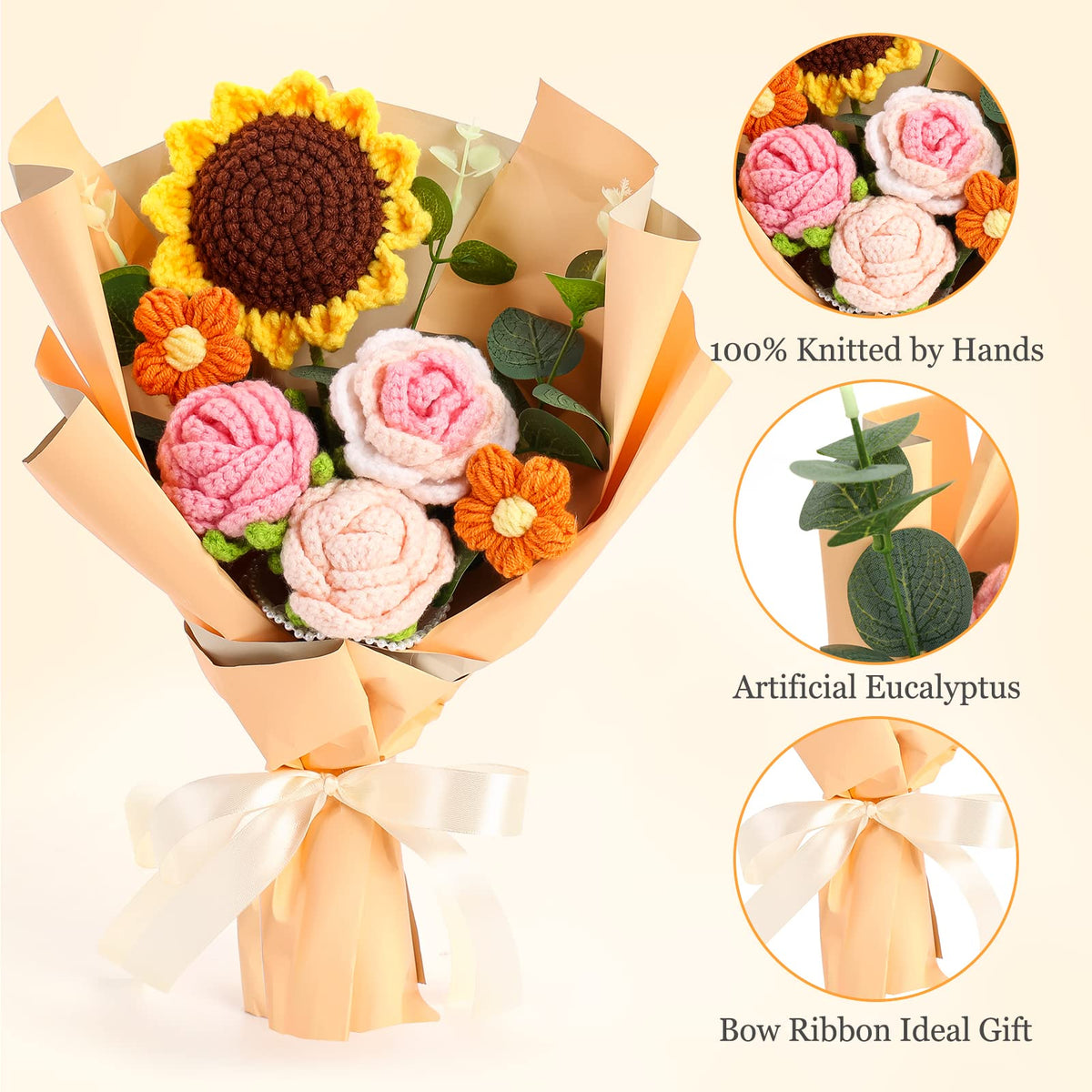 Omldggr crochet rose bouquet detail highlights craft and texture.