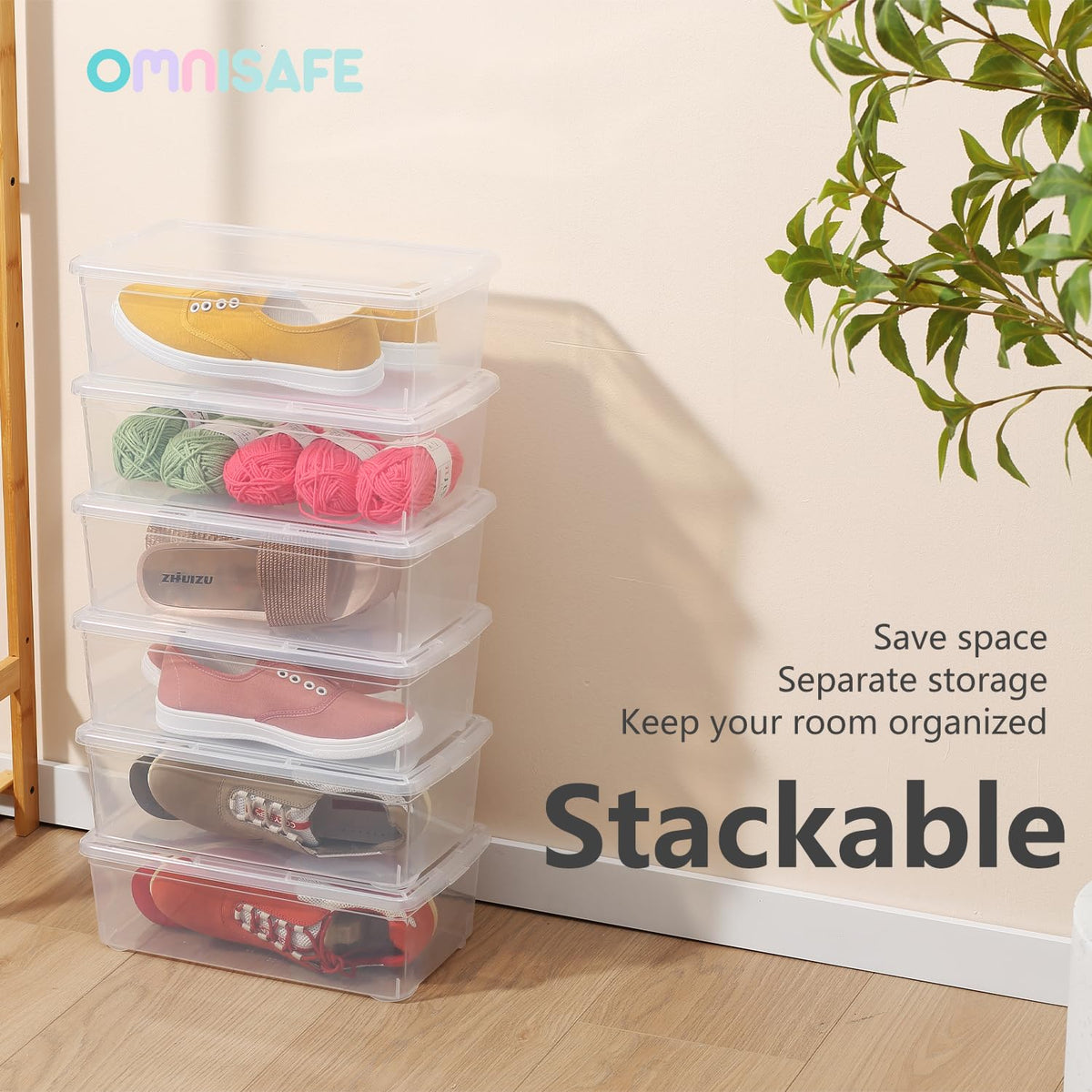 Omnisafe nestable shoebox saves space when not in use