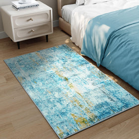 Ompaa low-pile rug fits under furniture and doors