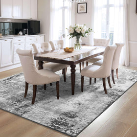 Ompaa non-slip backing helps keep rug in place on smooth floors