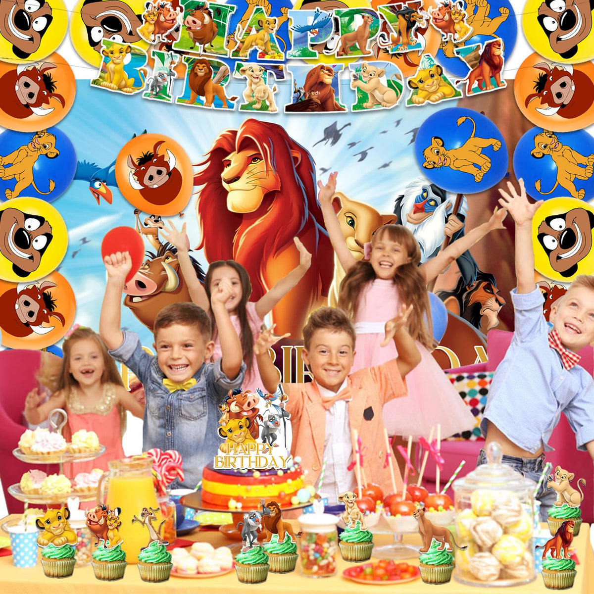 Omto Lion-Kings cake topper serves as a focal point for the cake