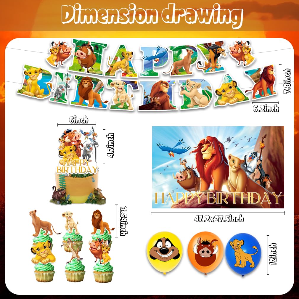 Omto Lion-Kings cupcake sticks add themed decoration to the cake table