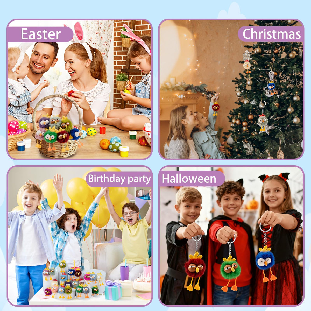 OMyFav chickie keychains for Easter egg fillers and gift bags