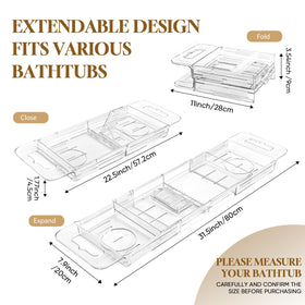 Onannos foldable tub tray compactly stored after use for space saving.