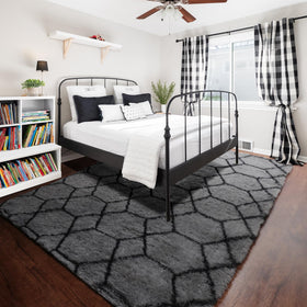 ONASAR area rug anti-slip backing keeps it secure on hard floors.