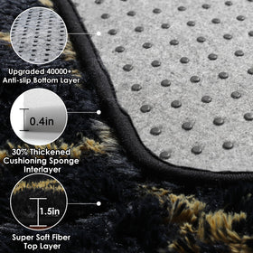 ONASAR fluffy nursery rug adds warmth for tummy time and play.