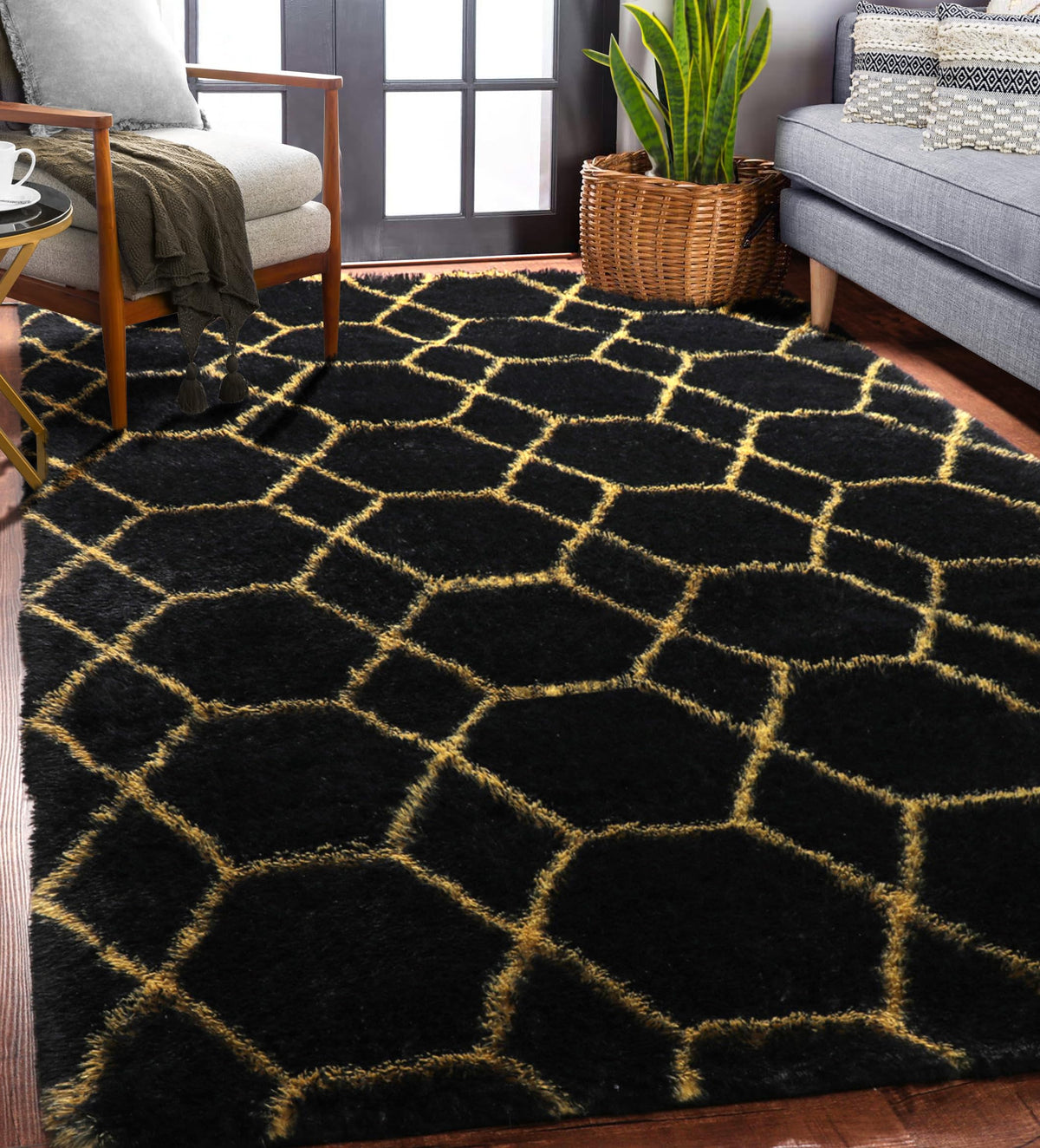 ONASAR kids room geometric rug is durable and easy to clean.