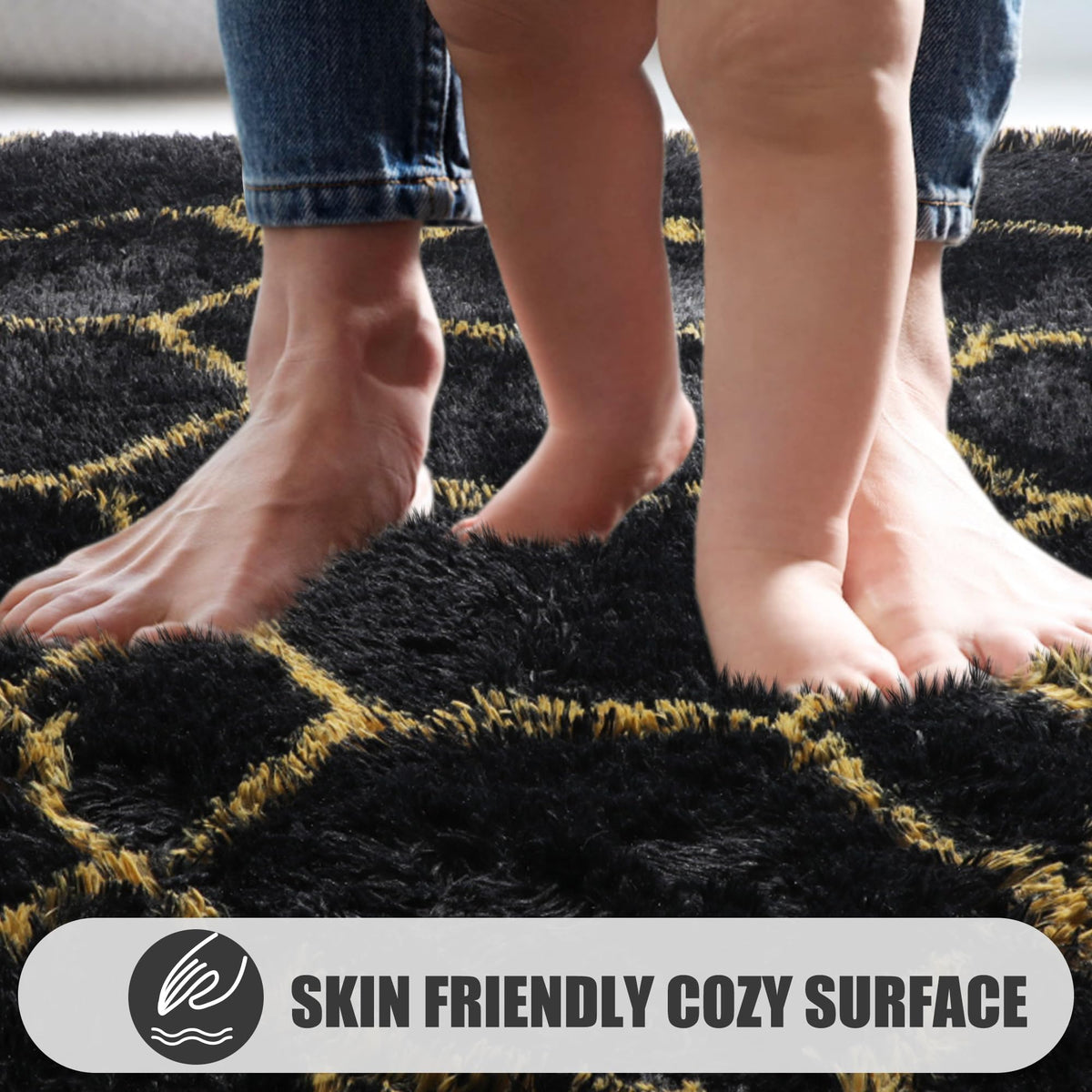 ONASAR office workspace plush rug creates comfort and noise dampening.