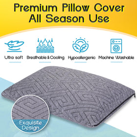 One Middle One travel pillow adjustable filling via zipper for personalized support.