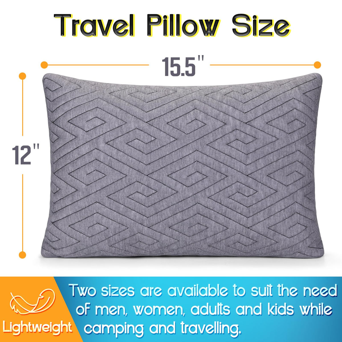 One Middle One travel pillow compact bag enables easy packing.