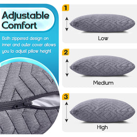 Pillow measures 15.5 by 12 inches.