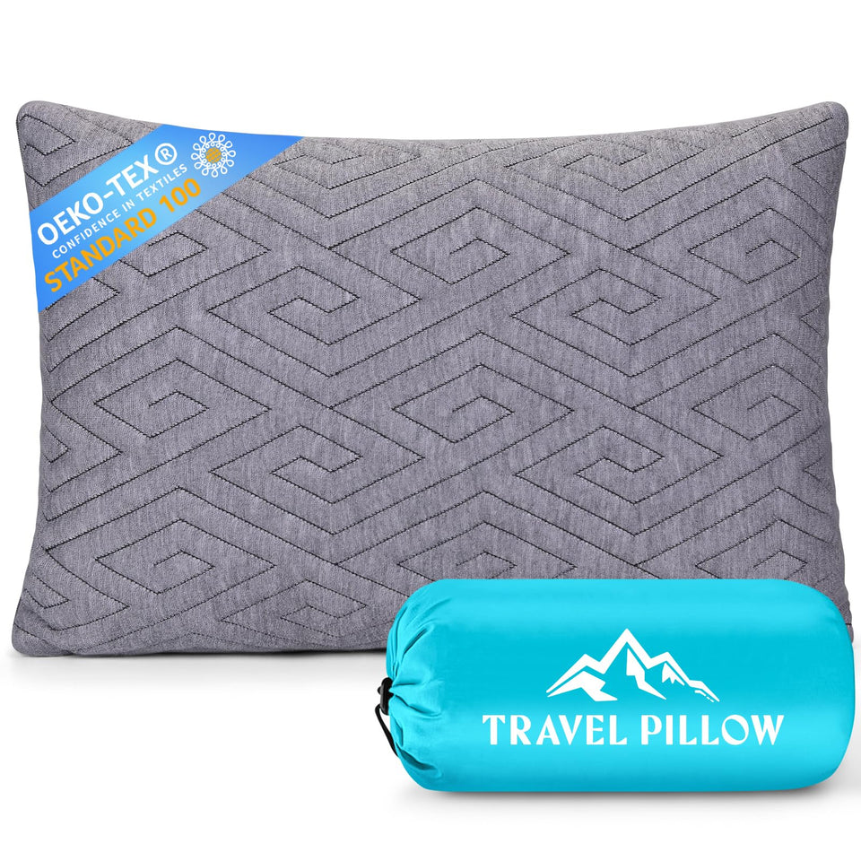 One Middle One travel pillow with memory foam and breathable cover for on-the-go comfort.