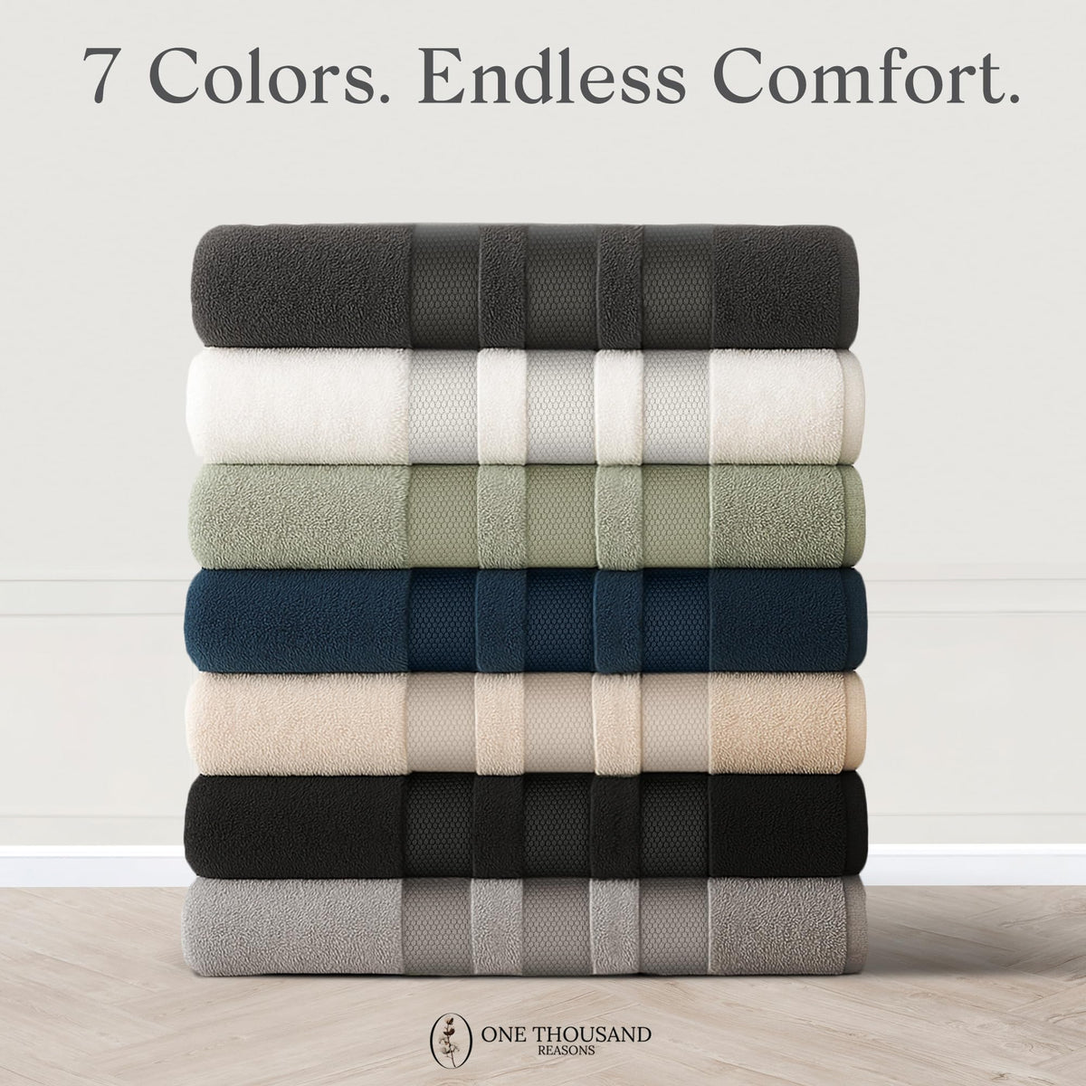 One Thousand Reasons oversized bath towel offers full coverage at 29x57.5 inches.