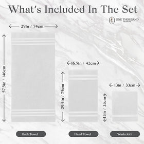One Thousand Reasons luxury hand towel white offers high absorbency for daily use.