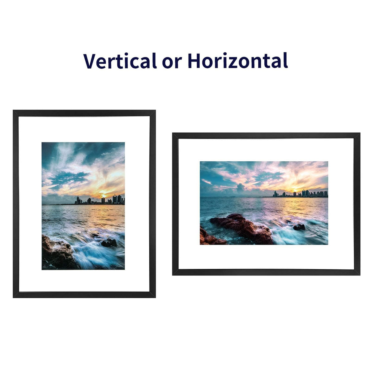 One Wall 18x24 frame shows a seamless wall display with included level and nails.